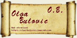 Olga Bulović vizit kartica